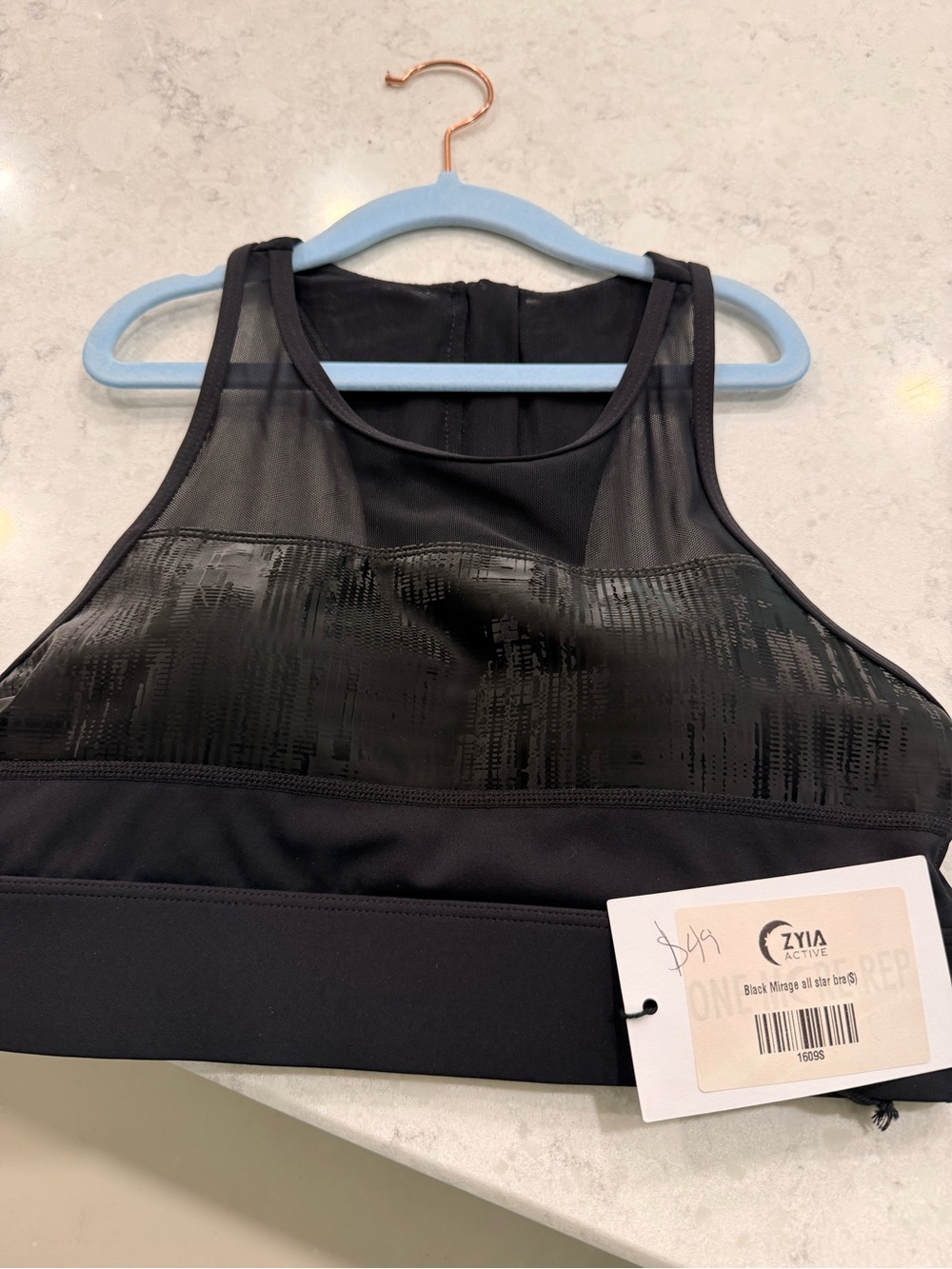 ZYIA Active Black Mirage All Star Bra